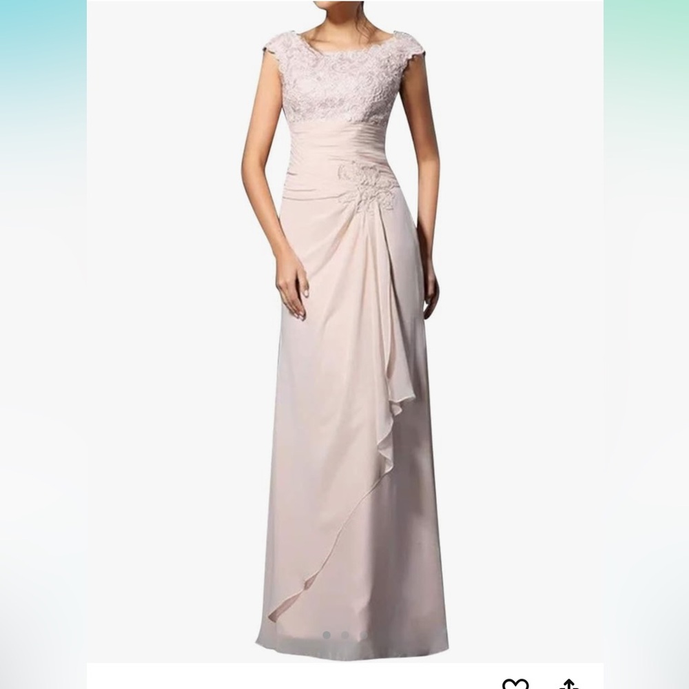 Mother of The Bride Long Evening Formal Dress with Ruffles Lace Applique